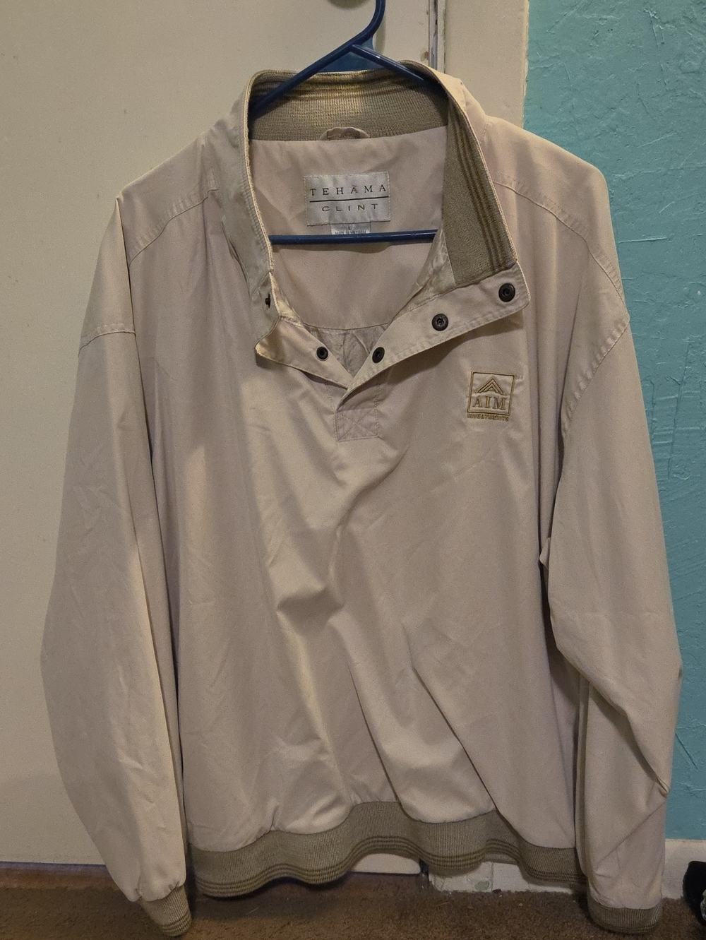 TEHAMA Beige Pullover Windbreaker Jacket